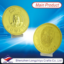 Памятная металлическая металлическая кувейтская медаль / тисненые монеты Сувенирный медальон Монеты / Значок Золотая монета (LZY-1300001)